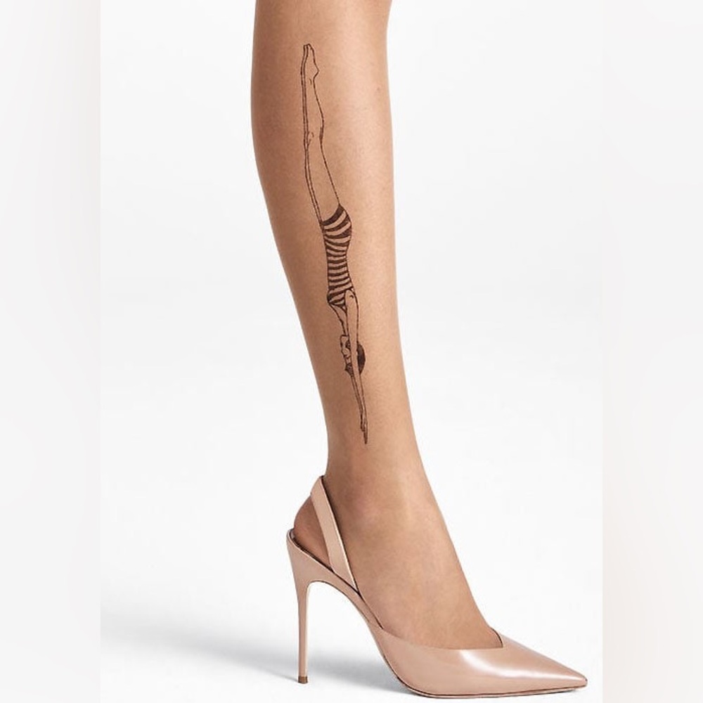 Wolford Anna Neudecker Ink swimmer nylon tights